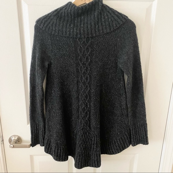 Grey Cowl Neck Draped Sweater - Picture 3 of 3